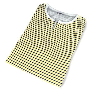 Foravi Yellow & Navy Striped Vintage T-Shirt from Japan
